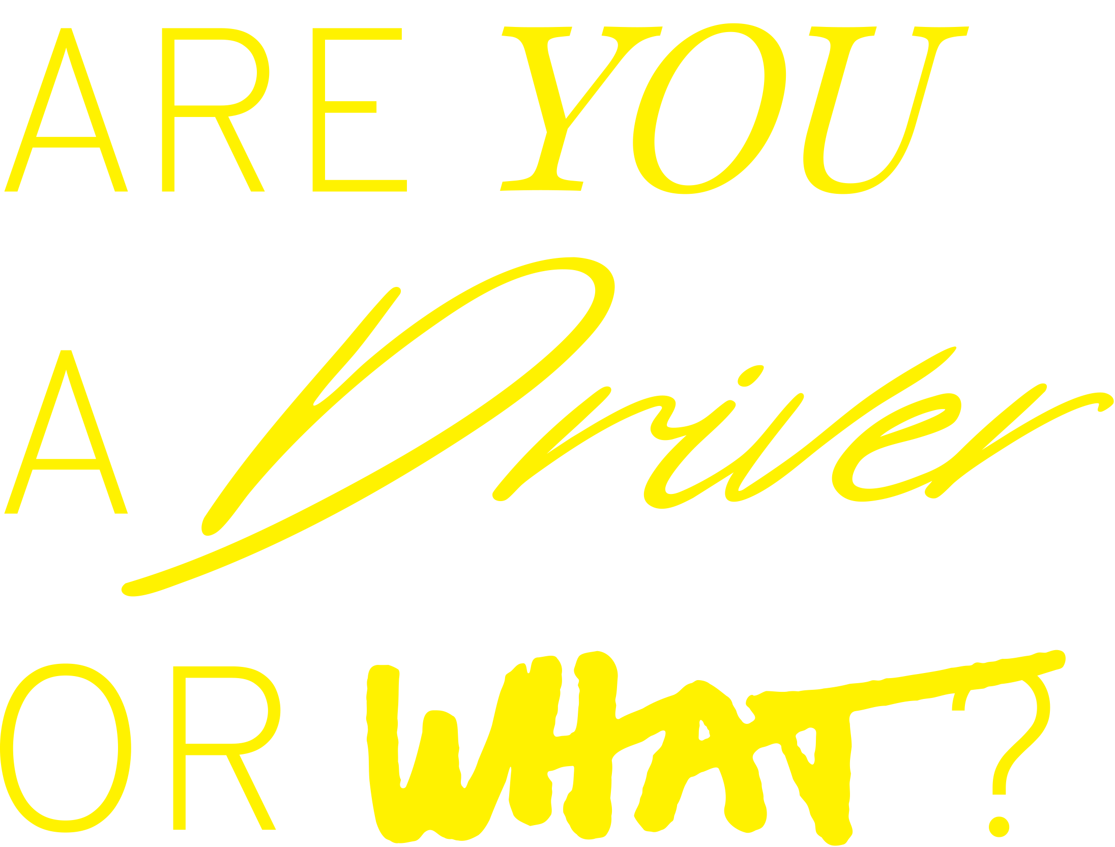 are you a driver or what?